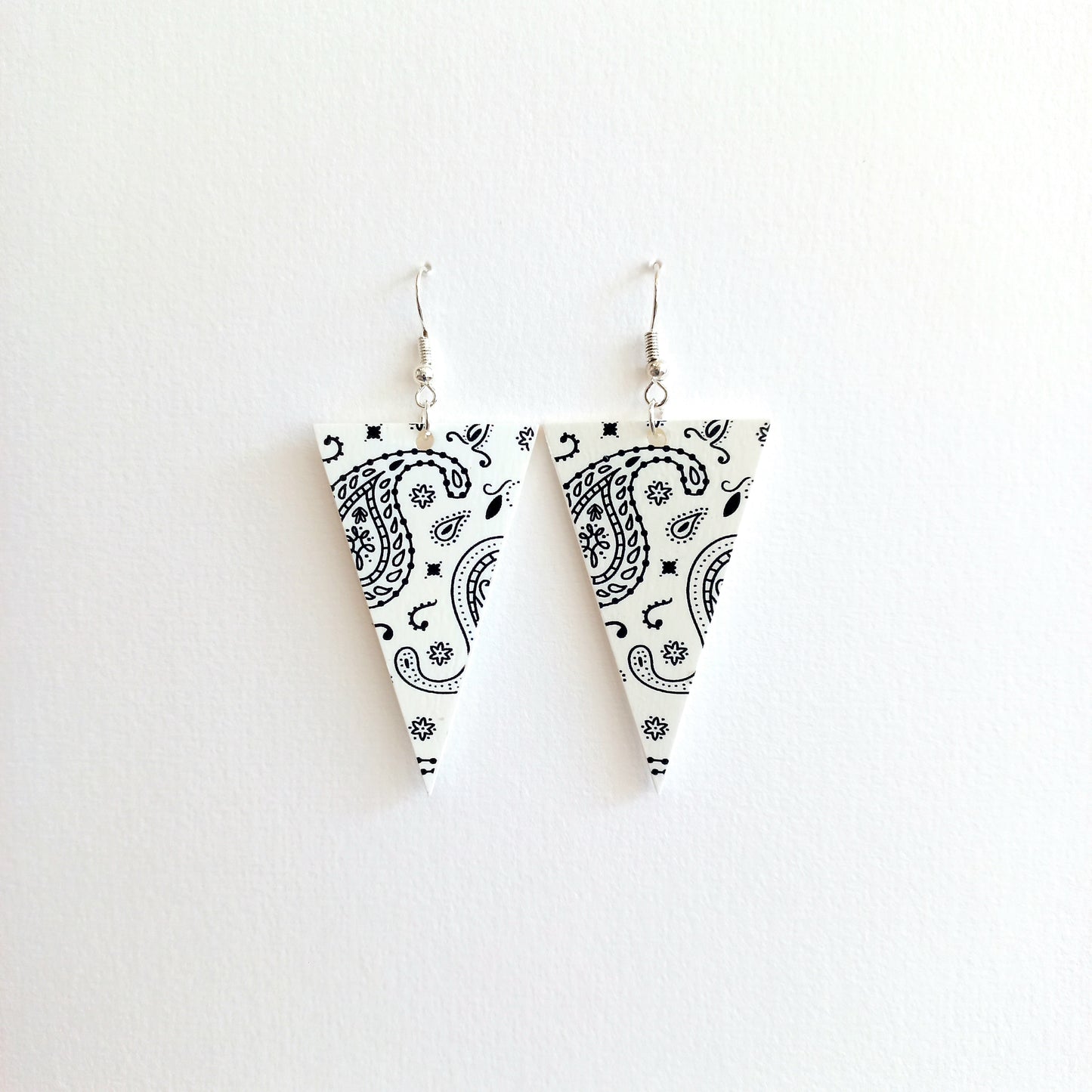 Boucles d'Oreilles Bandana, forme triangle, crochets