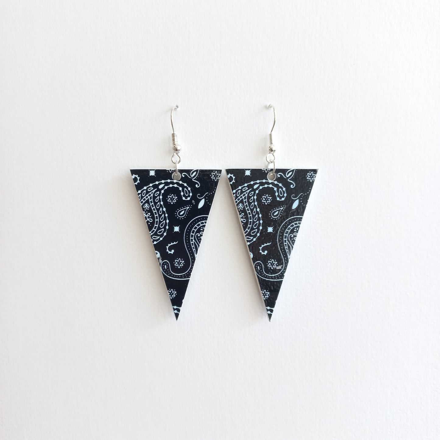 Boucles d'Oreilles Bandana, forme triangle, crochets